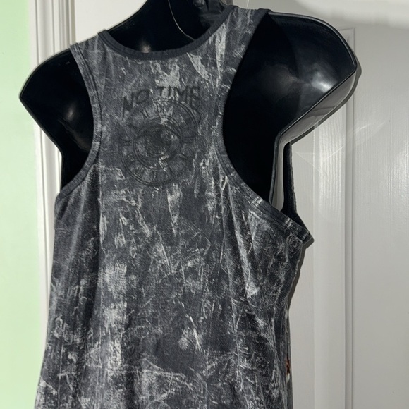 No Time Black & Grey Jimi Hendrix Butterfly Print Graphic Tee Mini Dress Medium - Picture 8 of 9